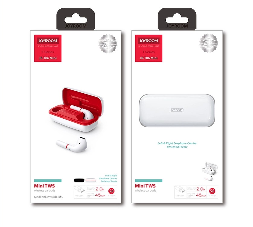 Joyroom JR-T06 Mini TWS Bluetooth 5.0 Headset - Fehér