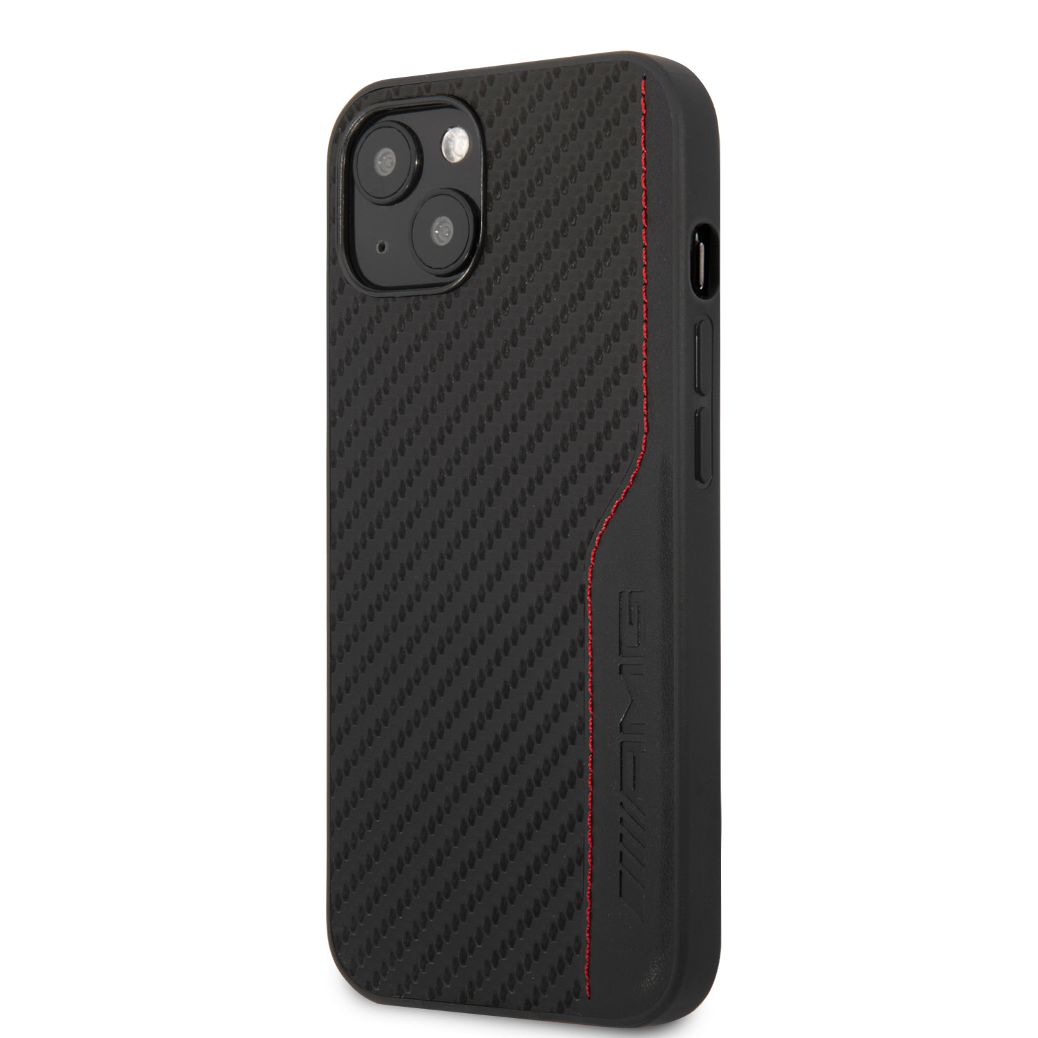 AMG hátlaptok iPhone 13 Mini - Carbon - Red Stitch