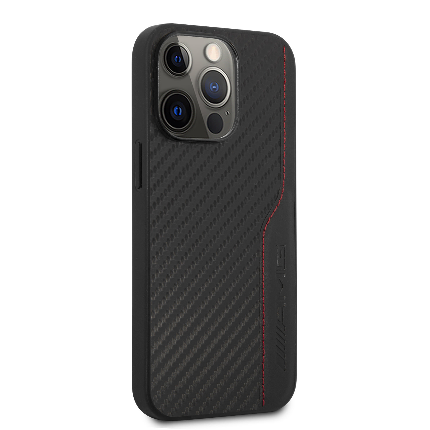 AMG hátlaptok iPhone 13 Pro Max - Carbon - Red Sti