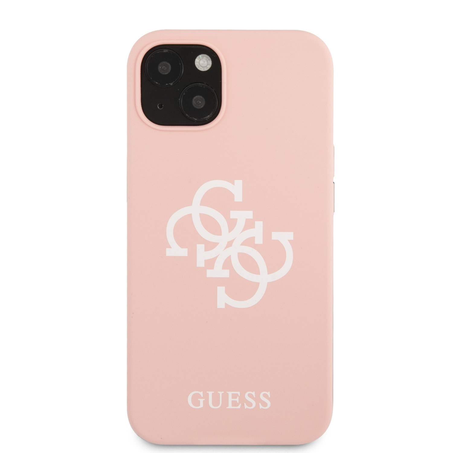Guess iPhone 13 hátlaptok- Fehér 4G Logo - Pink