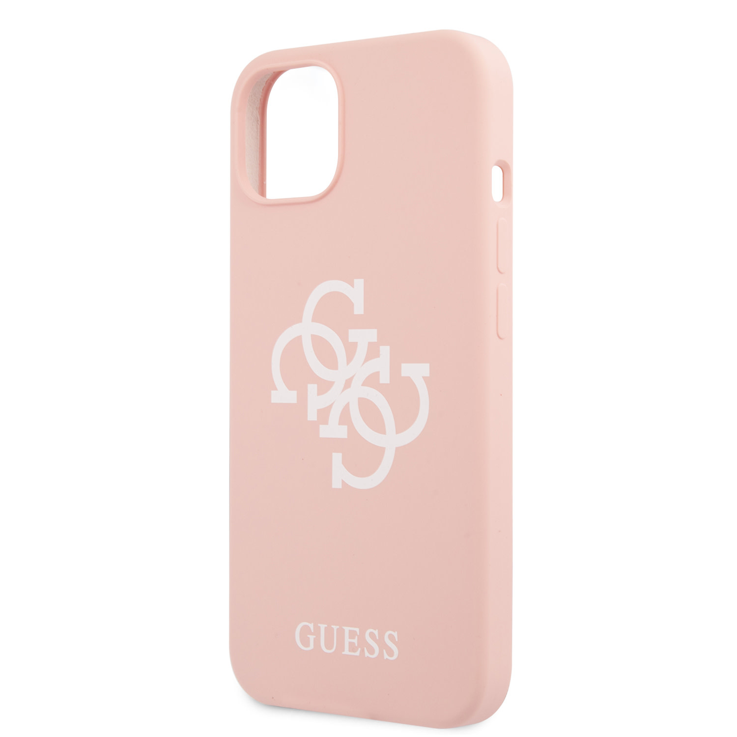 Guess iPhone 13 hátlaptok- Fehér 4G Logo - Pink
