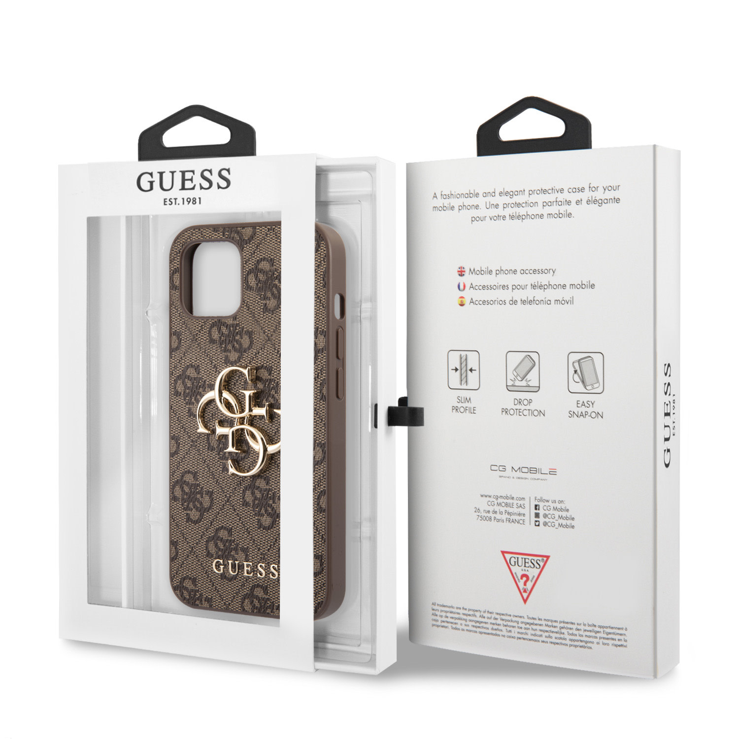 Guess iPhone 13 Mini hátlaptok - Gold 4G Logo - Ba
