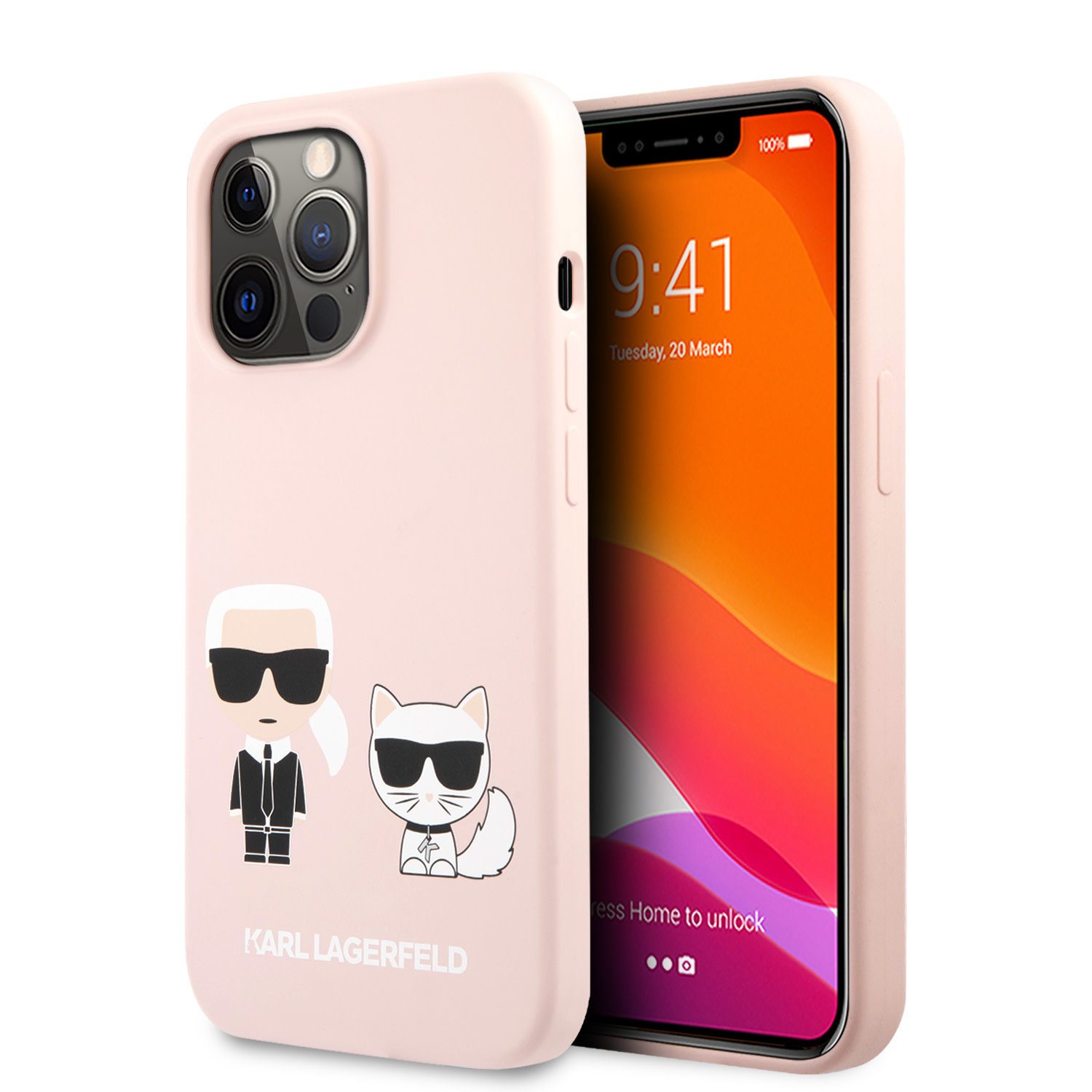 Karl Lagerfeld iPhone 13 Pro Max hátlaptok - Pink 