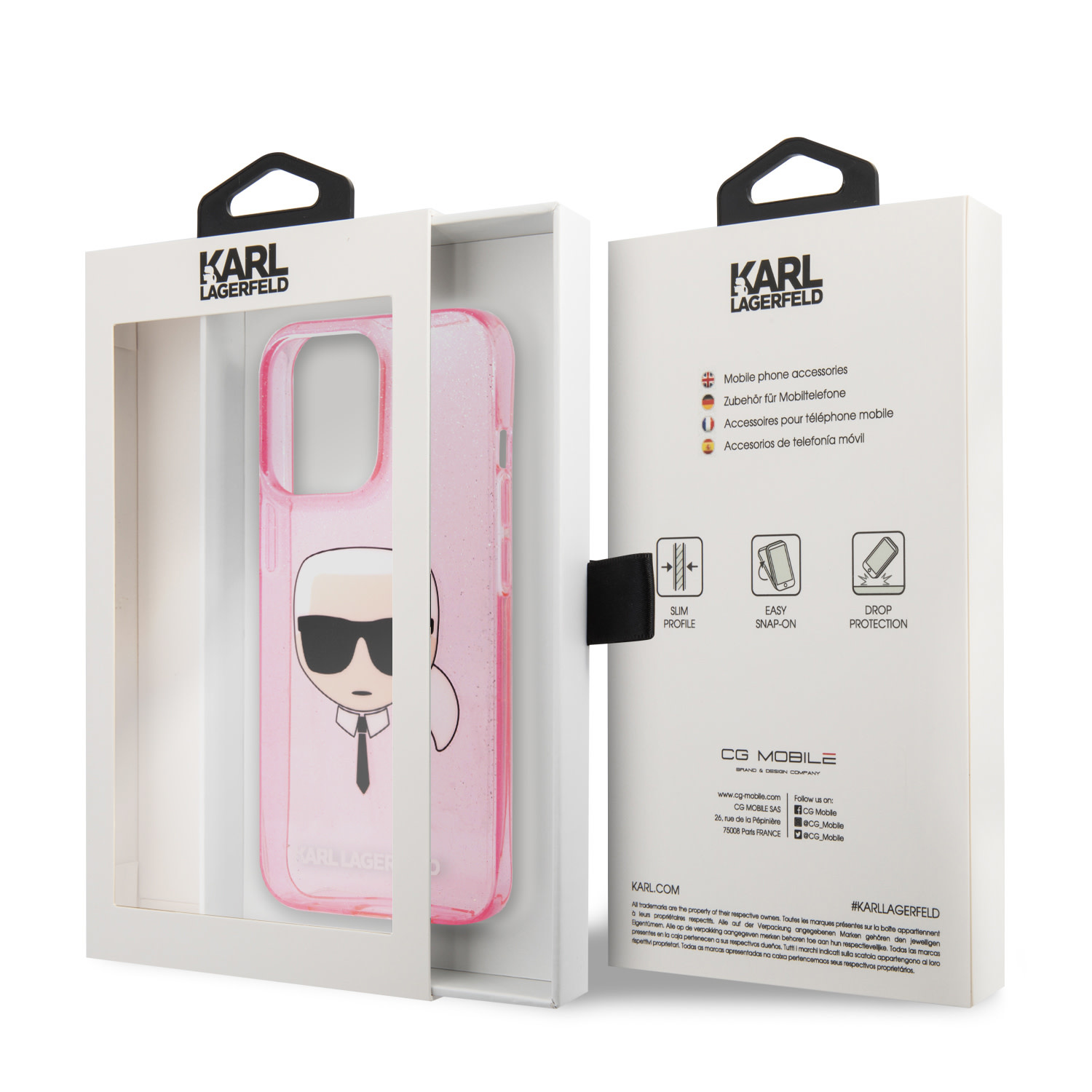 Karl Lagerfeld iPhone 13 Pro hátlaptok- Glitter - 