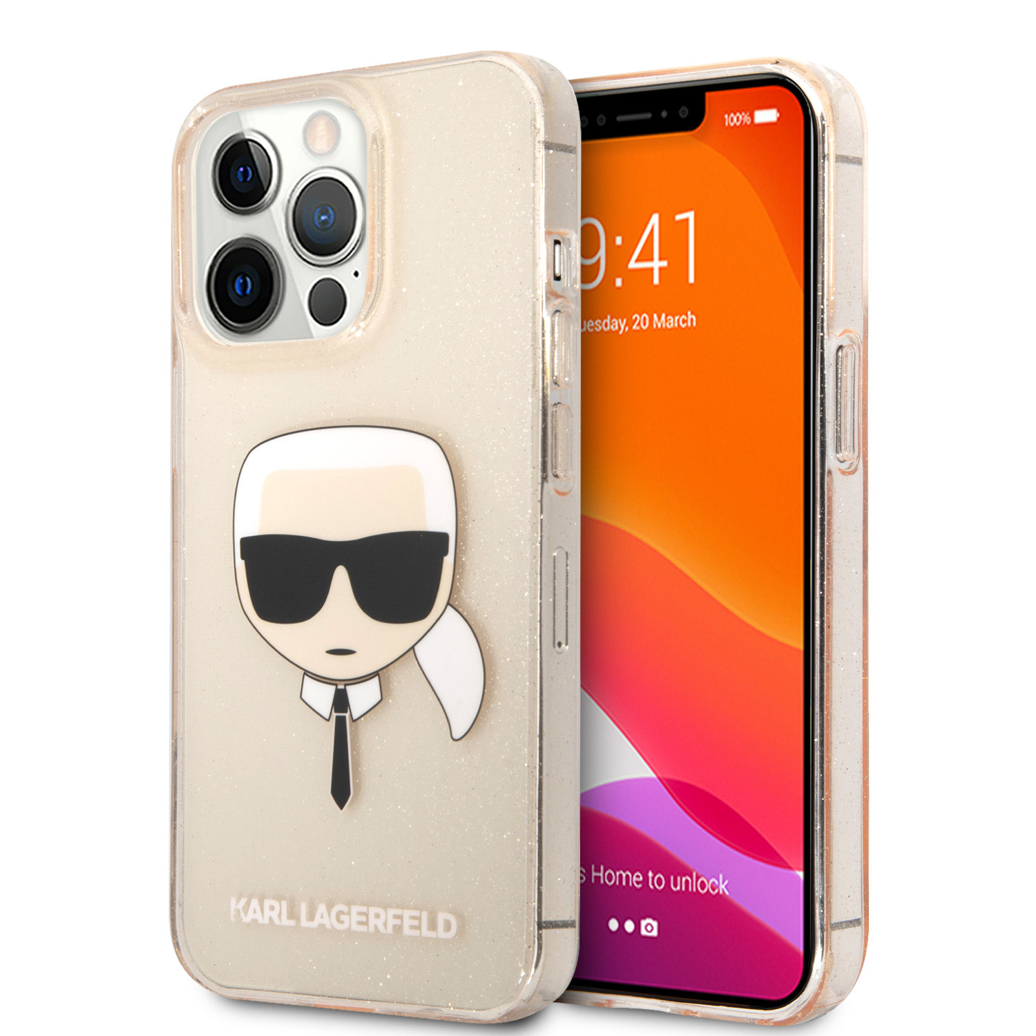 Karl Lagerfeld iPhone 13 Pro hátlaptok - Glitter -