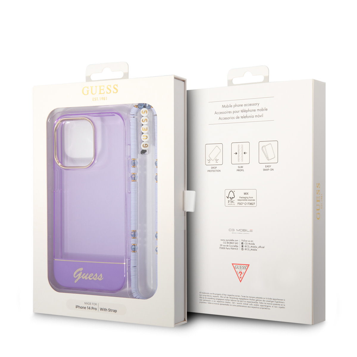Guess iPhone 14 Pro Hardcase Backcover - Transluce