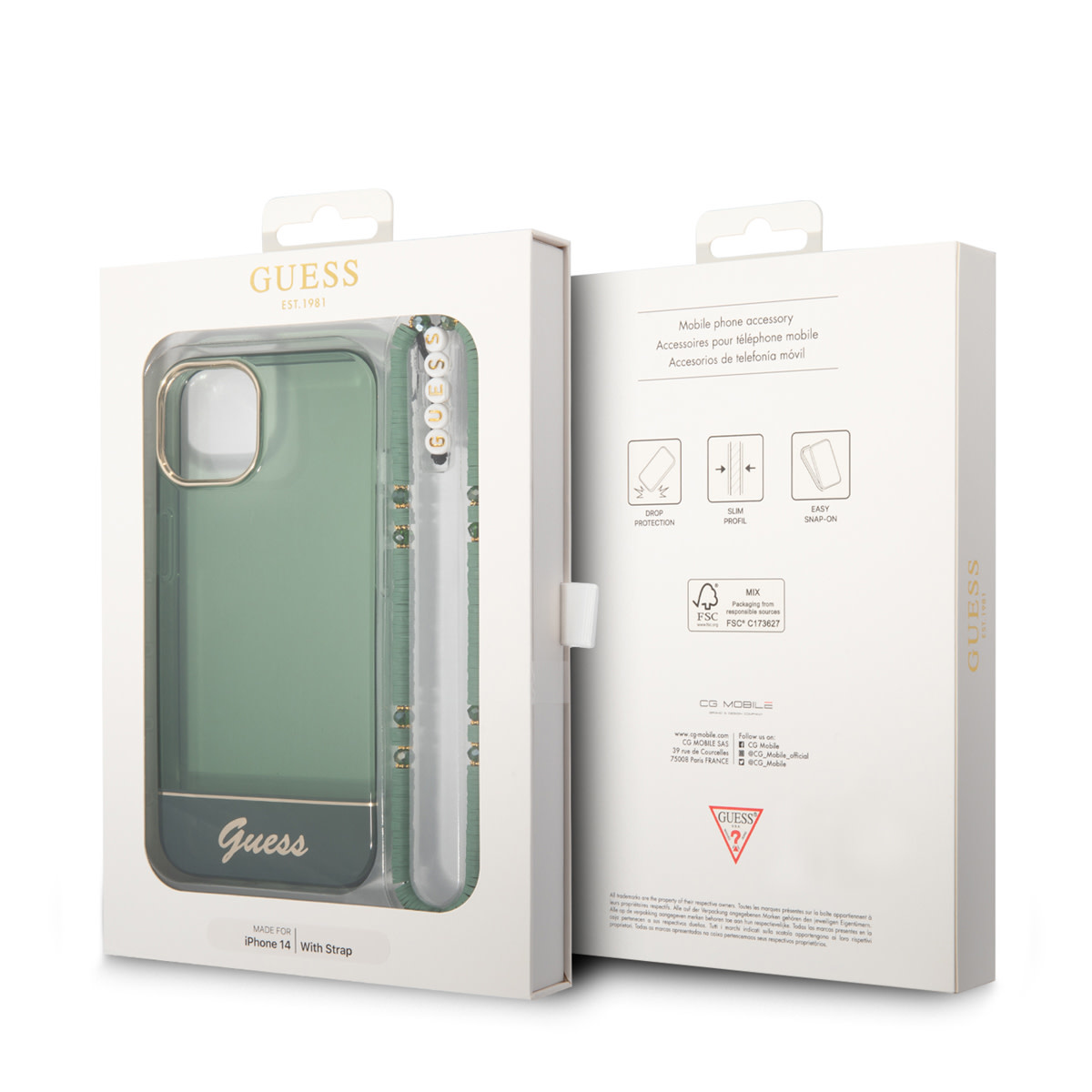 Guess iPhone 14 Hardcase Backcover - Translucent -