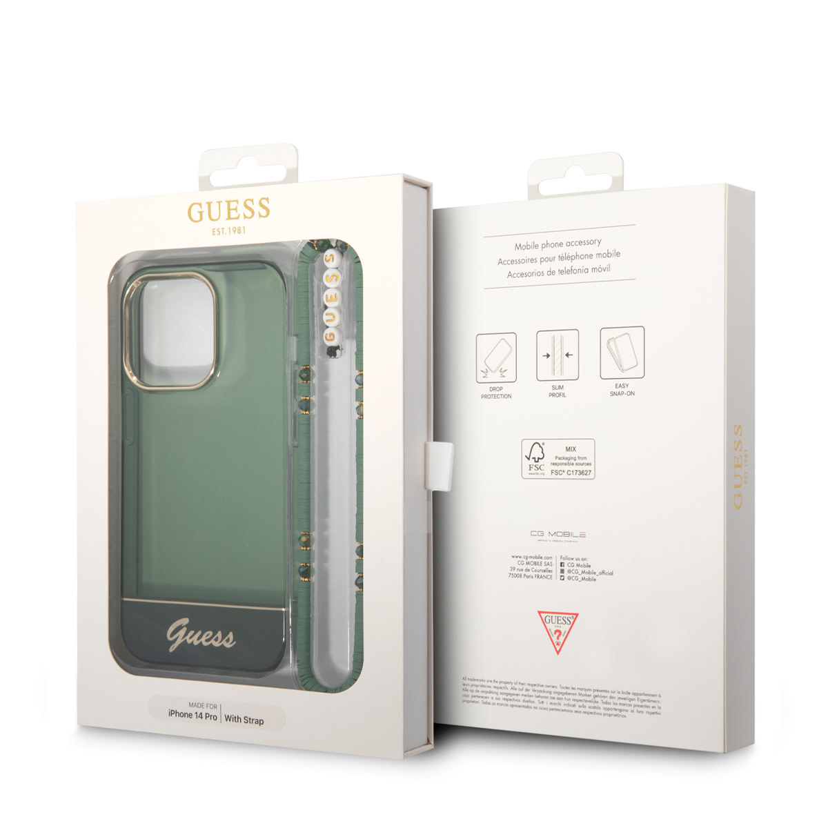 Guess iPhone 14 Pro Hardcase Backcover - Transluce