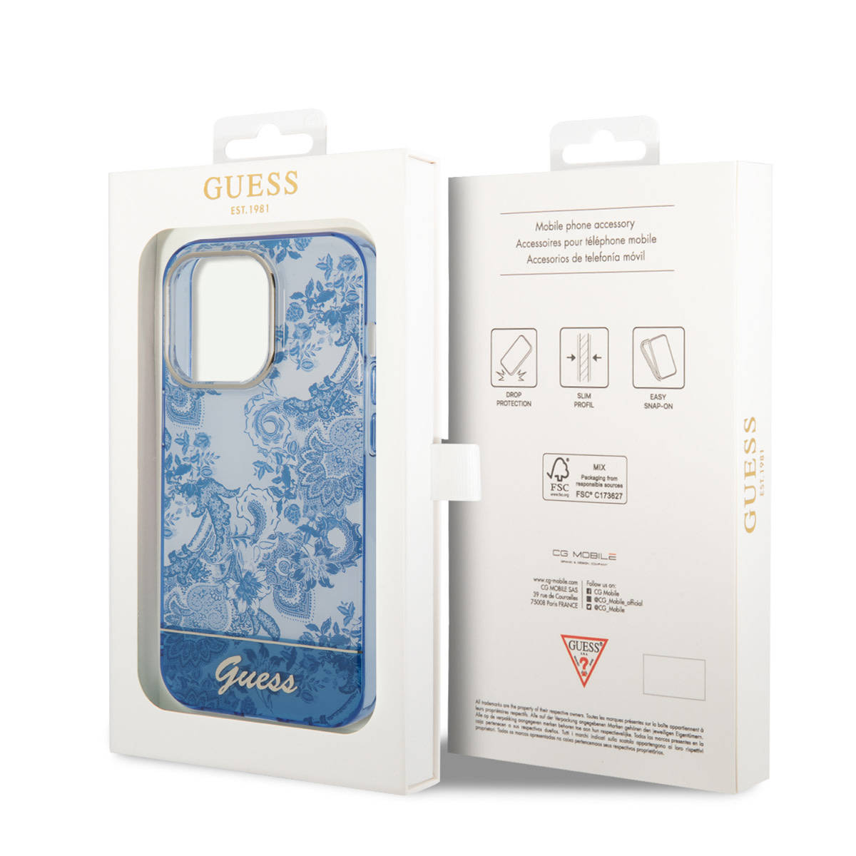 Guess iPhone 14 Pro Hardcase Backcover - Porcelain