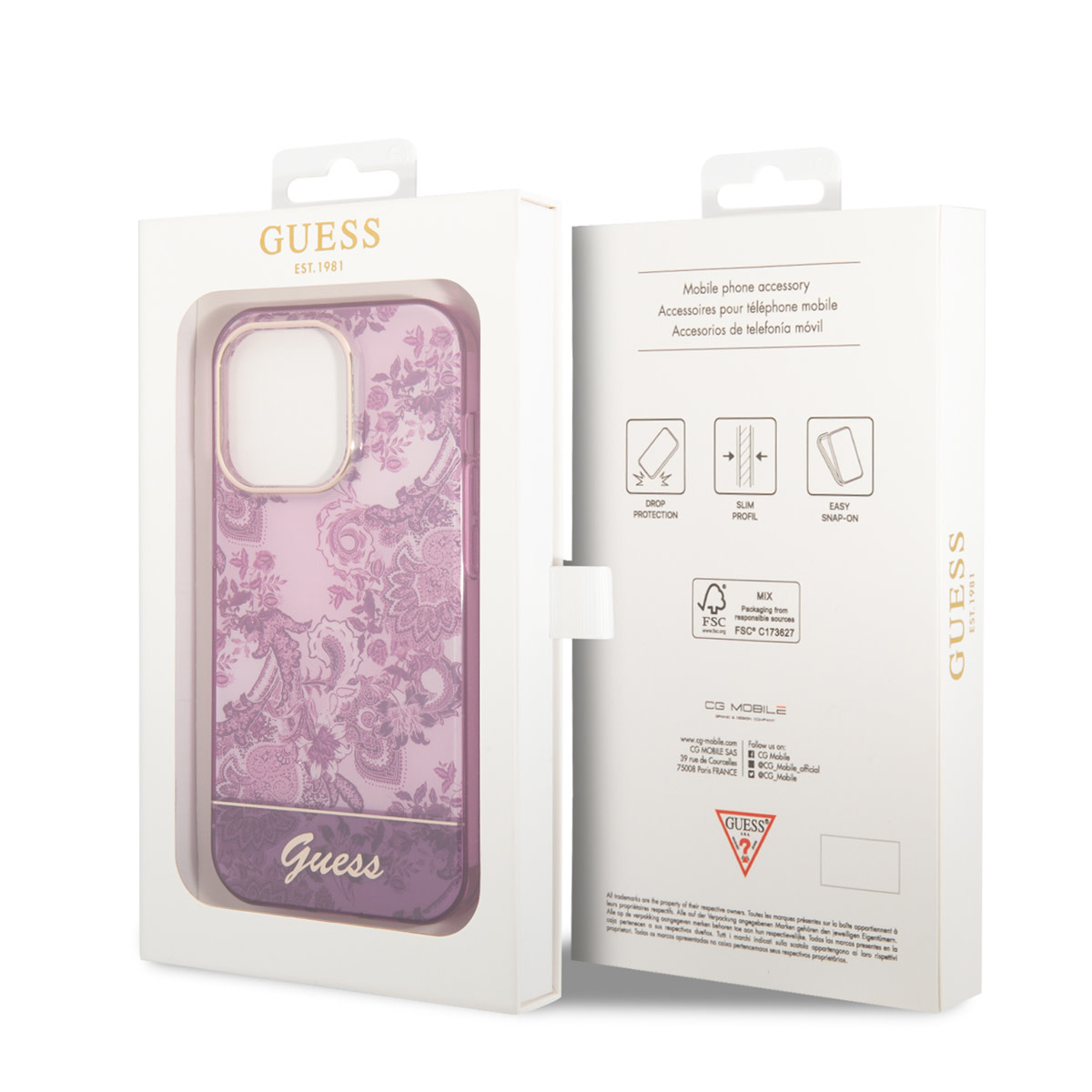Guess iPhone 14 Pro Hardcase Backcover - Porcelain