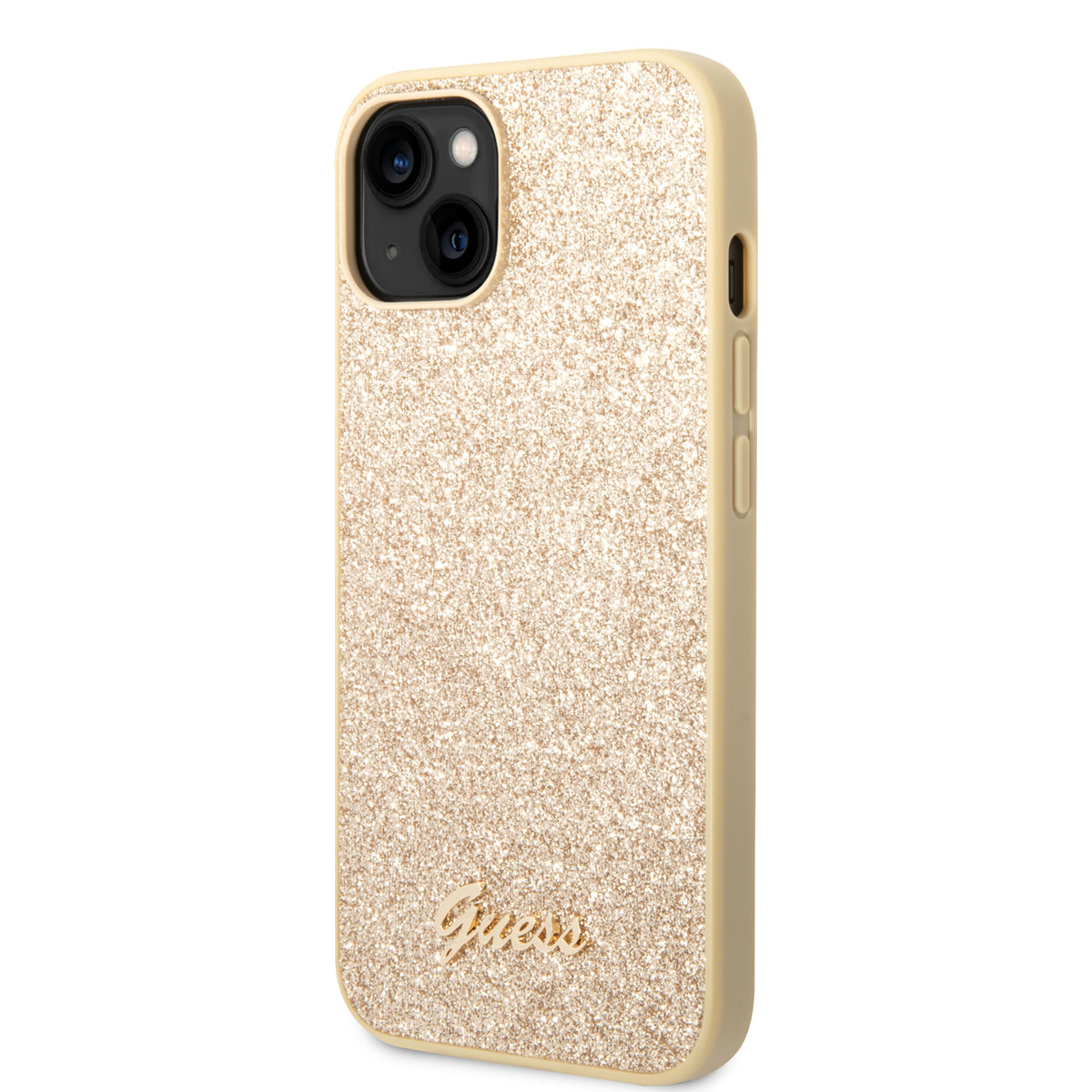 Guess iPhone 14 Hardcase Backcover - Glitter Scrip