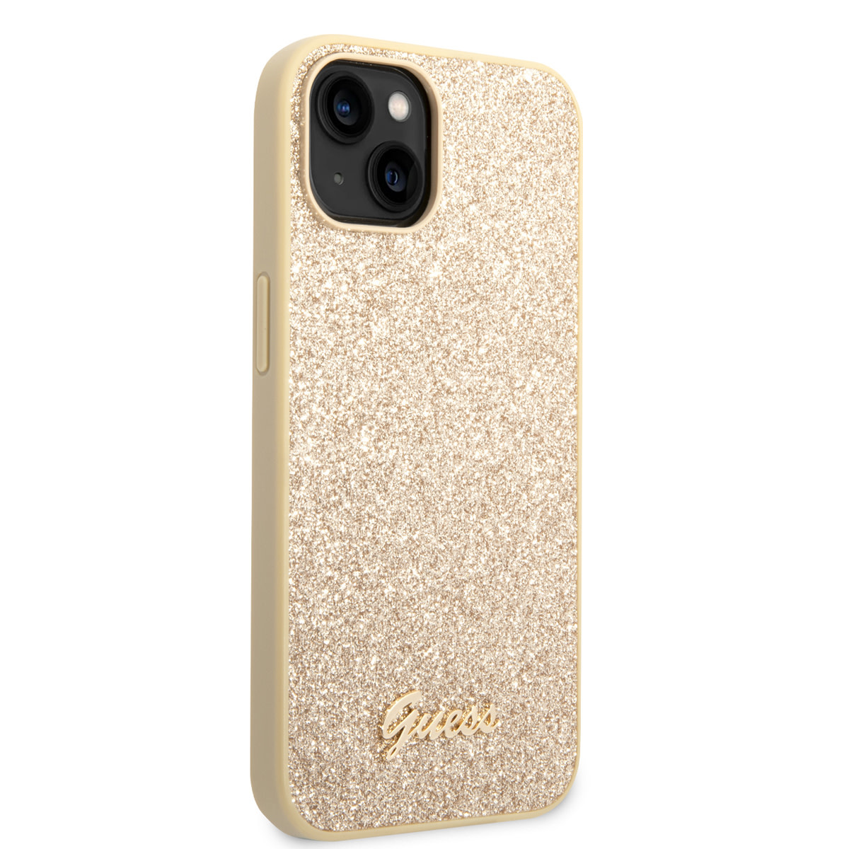Guess iPhone 14 Hardcase Backcover - Glitter Scrip
