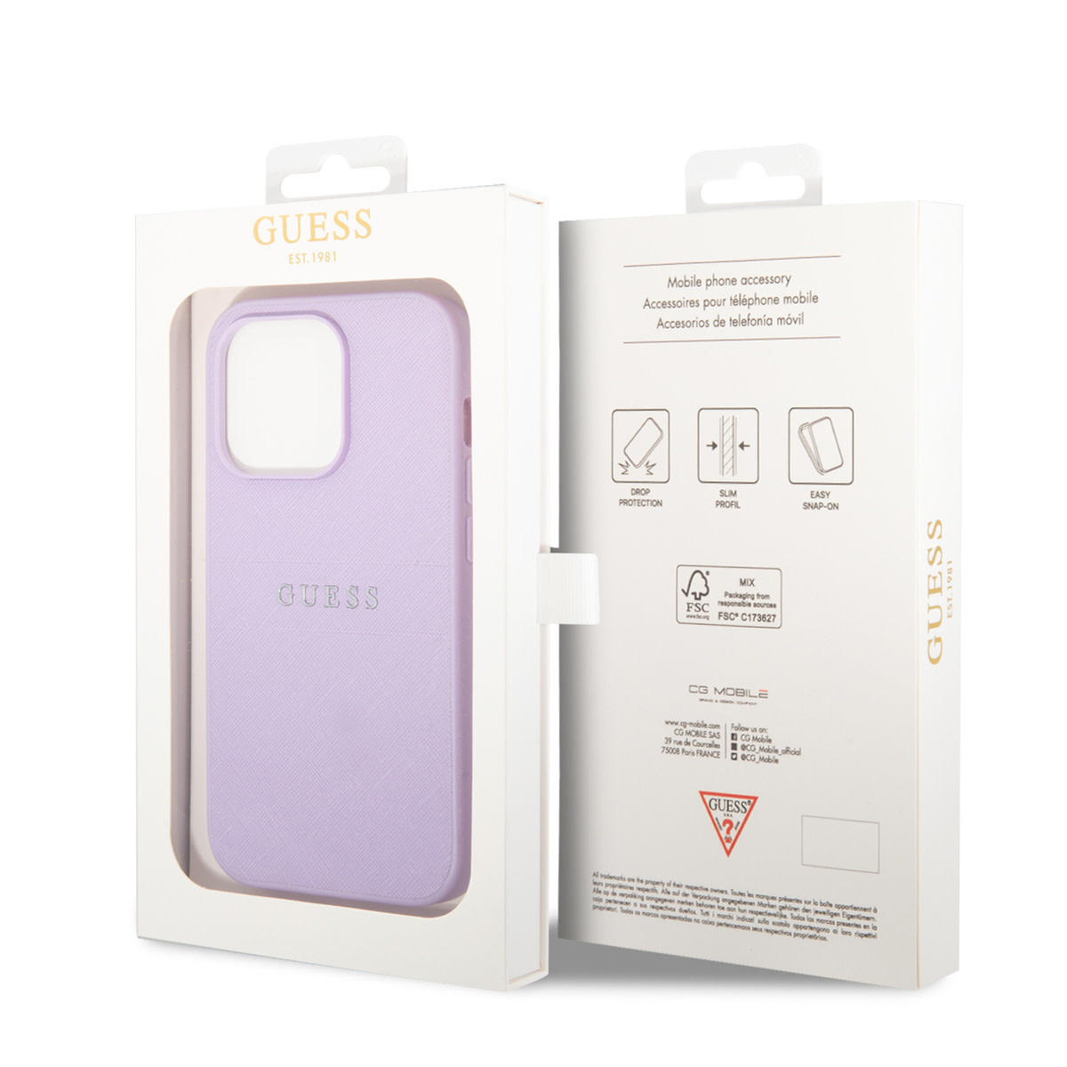 Guess iPhone 14 Pro Hardcase Backcover - Saffiano 