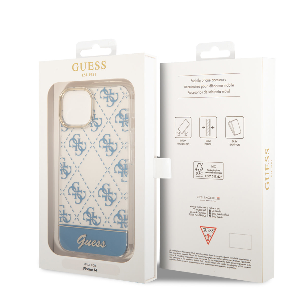 Guess iPhone 14 Hardcase Backcover - 4G Pattern Sc