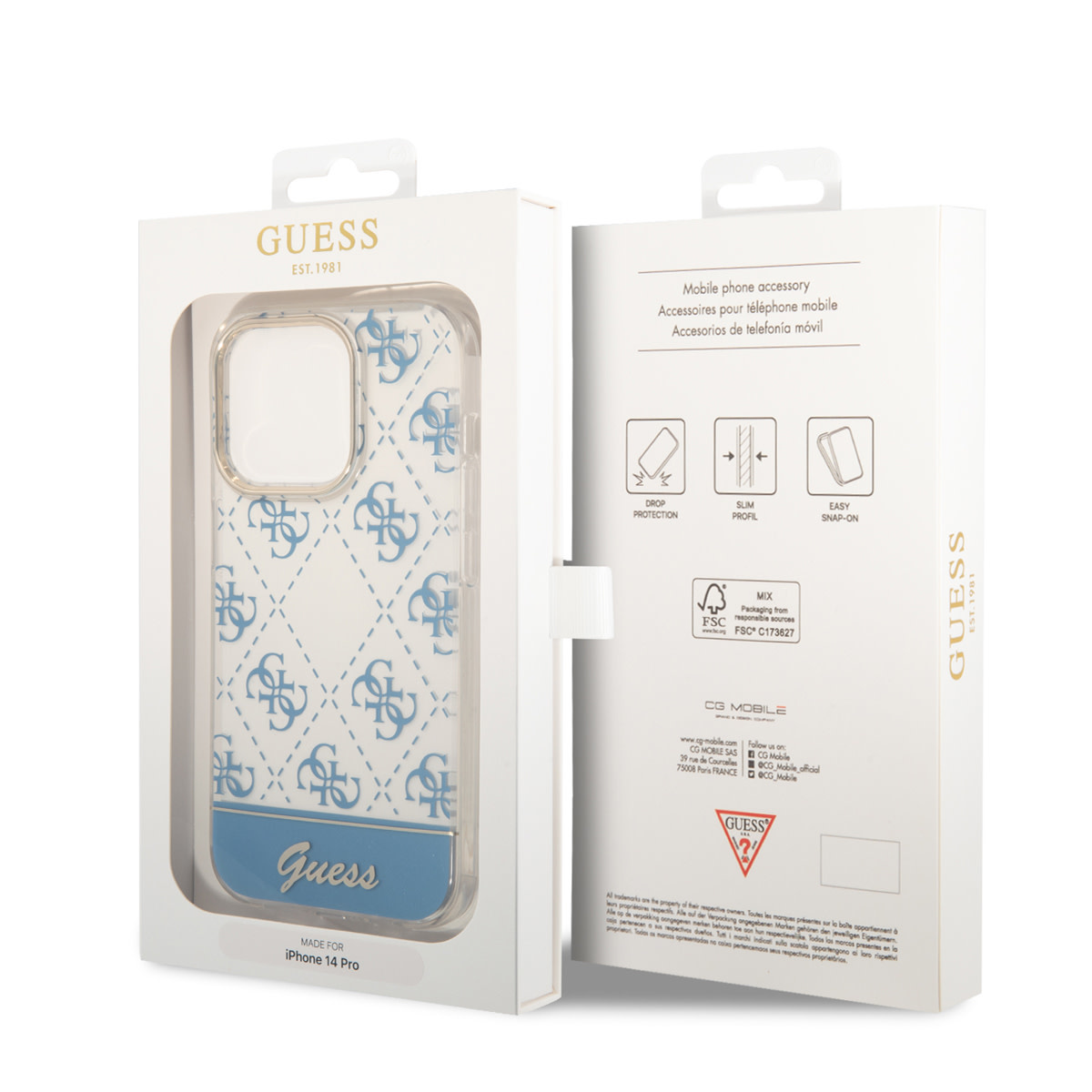 Guess iPhone 14 Pro Hardcase Backcover - 4G Patter