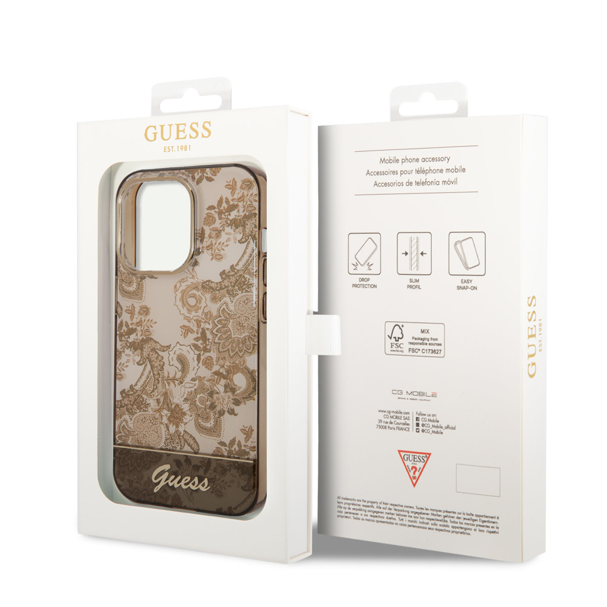 Guess iPhone 14 Pro Hardcase Backcover - Porcelain