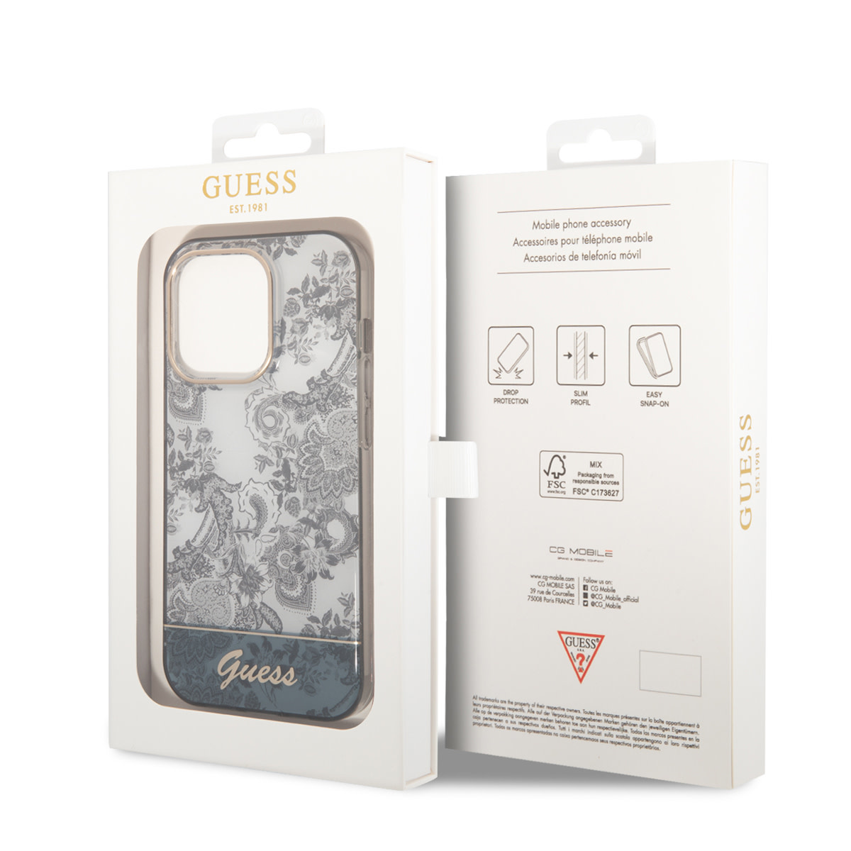 Guess iPhone 14 Pro Hardcase Backcover - Porcelain