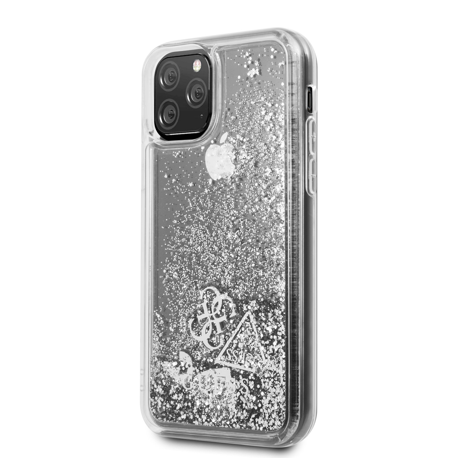 Apple iPhone 11 Pro Guess hátlaptok Glitter Ezüst 