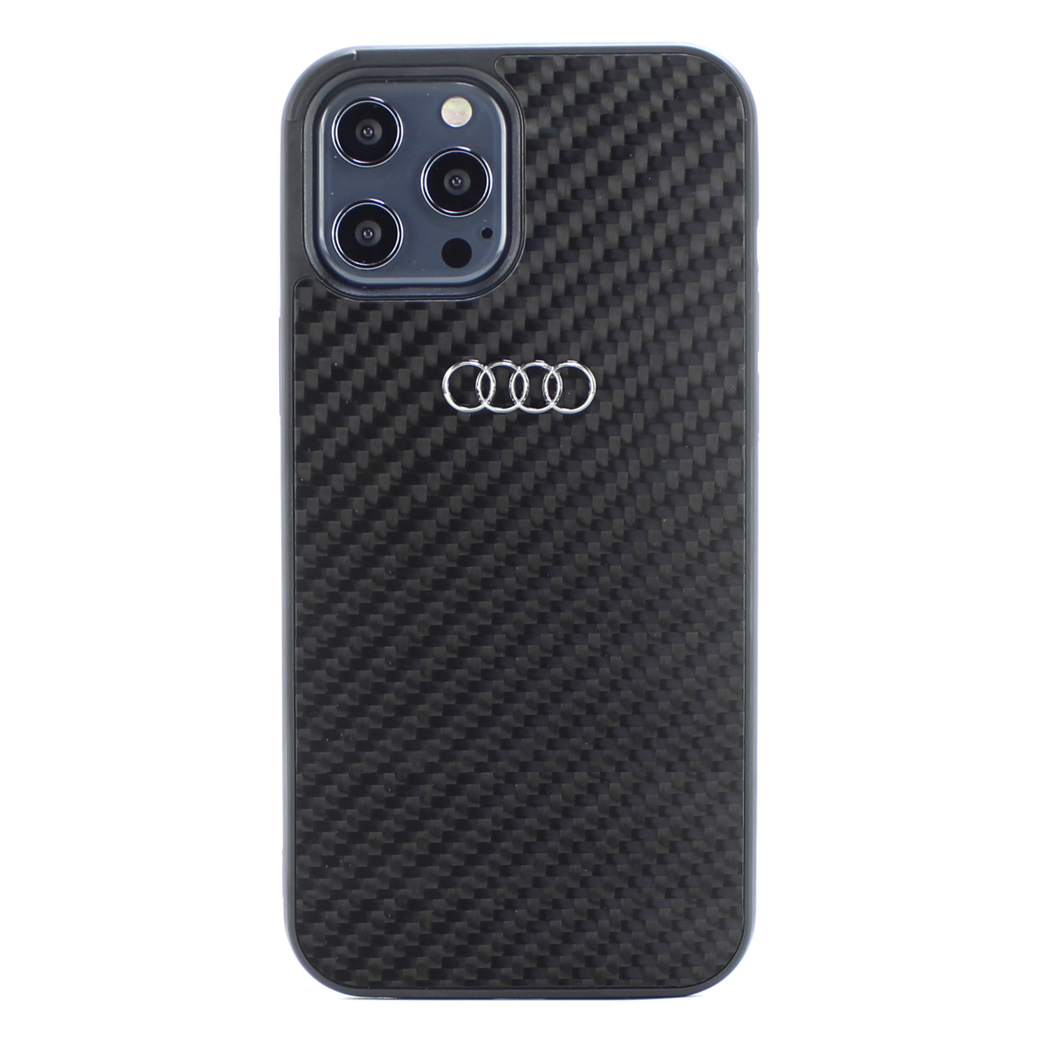 Audi Apple iPhone 12 Mini Fekete hátlaptokR8 Serie