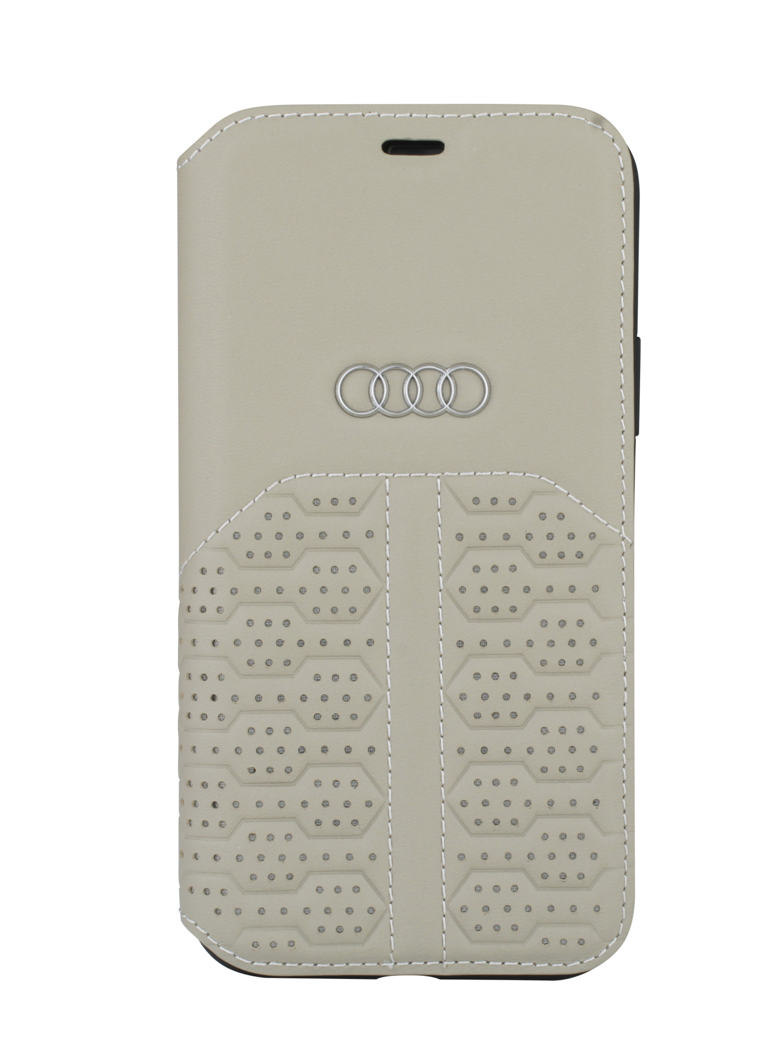 Audi Apple iPhone 12 Pro Max Bézs könyvtok A6 Seri
