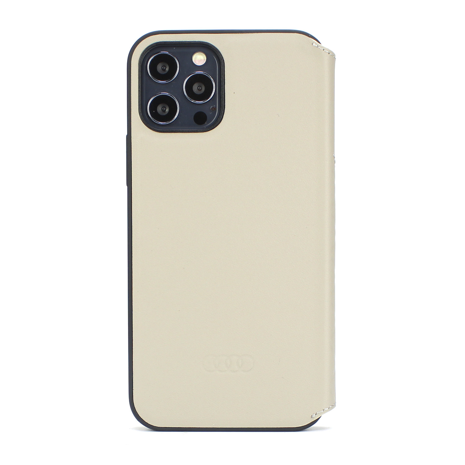 Audi Apple iPhone 12 Mini Bézs könyvtok Q8 Serie -