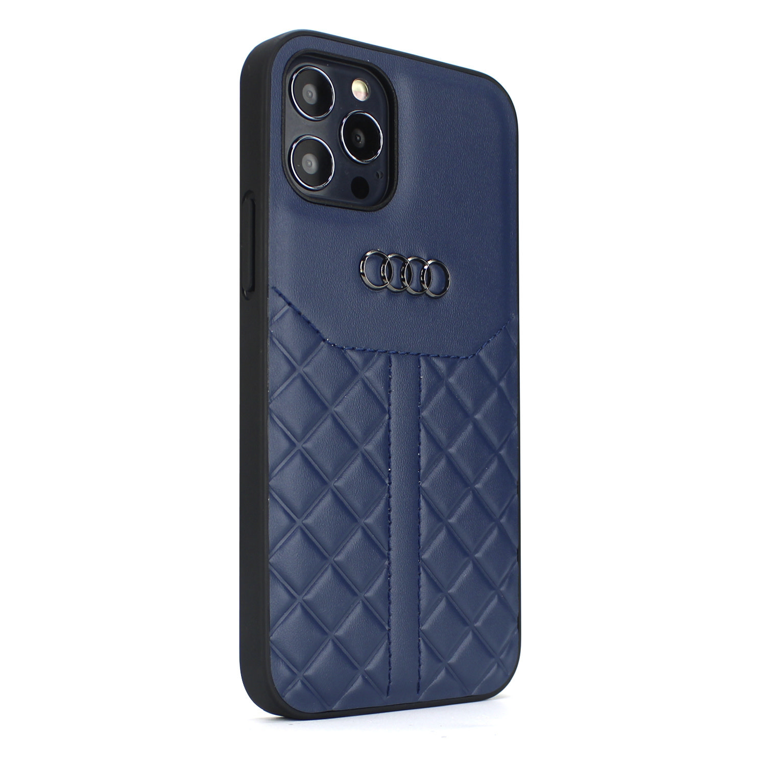 Audi Apple iPhone 13 Pro Kék Bőrtok - Q8 Series