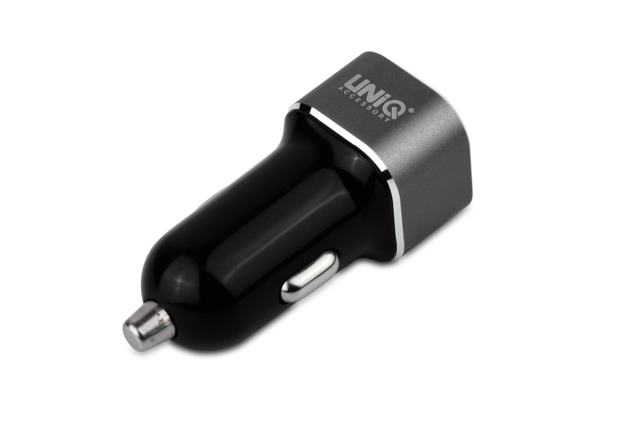 UNIQ Accessory Autóstöltő Apple Lightning 2x USB - Fekete