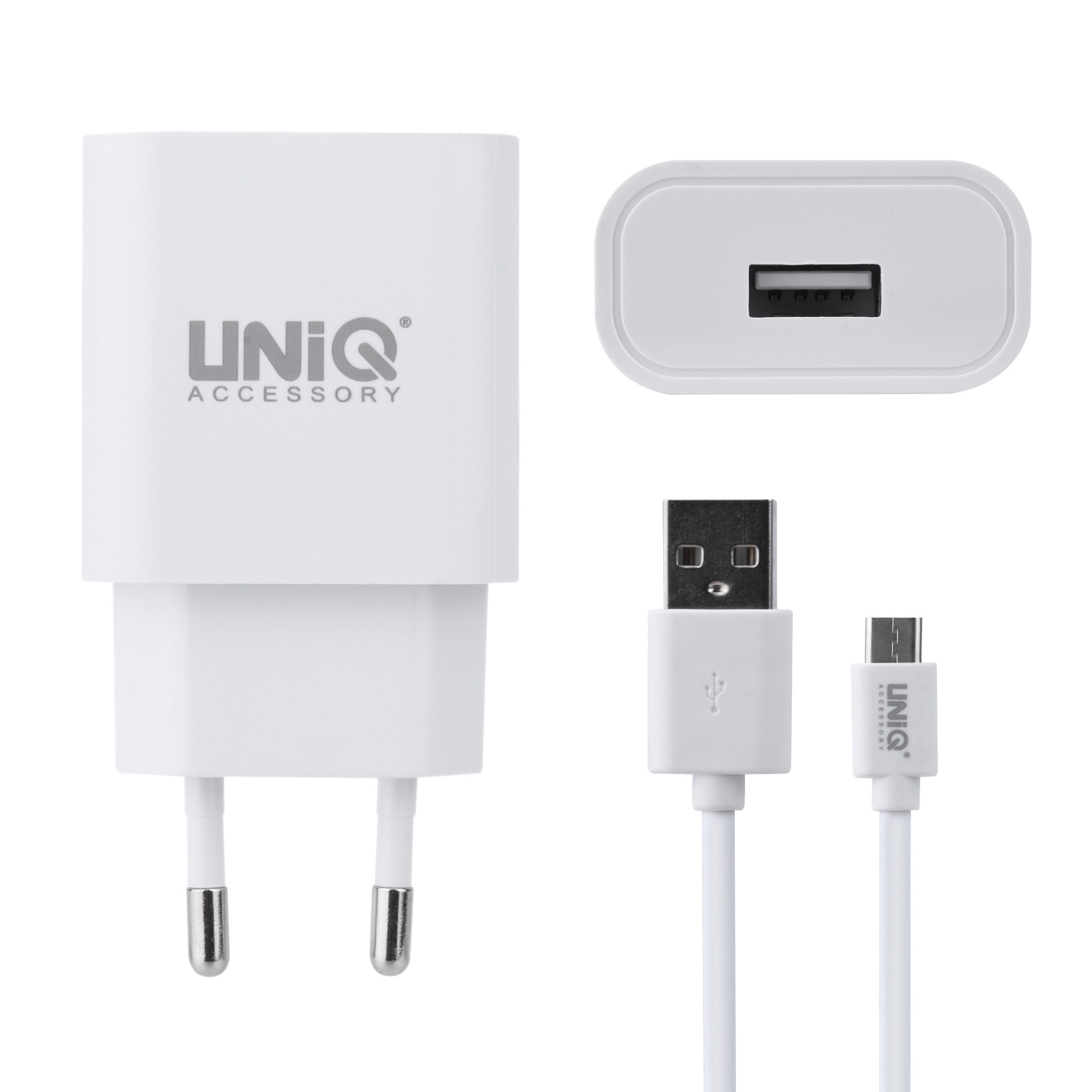 UNIQ Accessory 2.4A töltő - USB Type-C Fehér (CE)